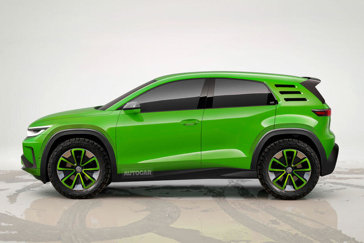 ▲大众新 ID.2X 渲染图 图片来自:Autocar