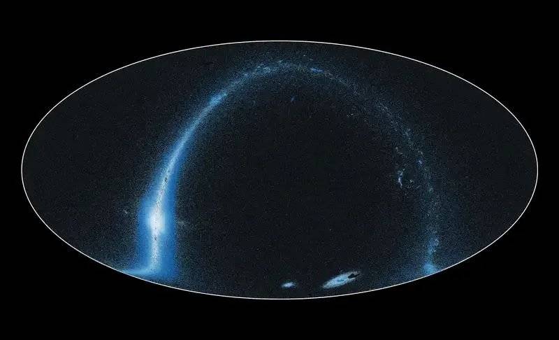 星表上所有190多萬個天體的星空投影圖 | 圖源:Matteo Paz