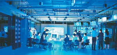 圖為奇安信員工參與網絡攻防演習。