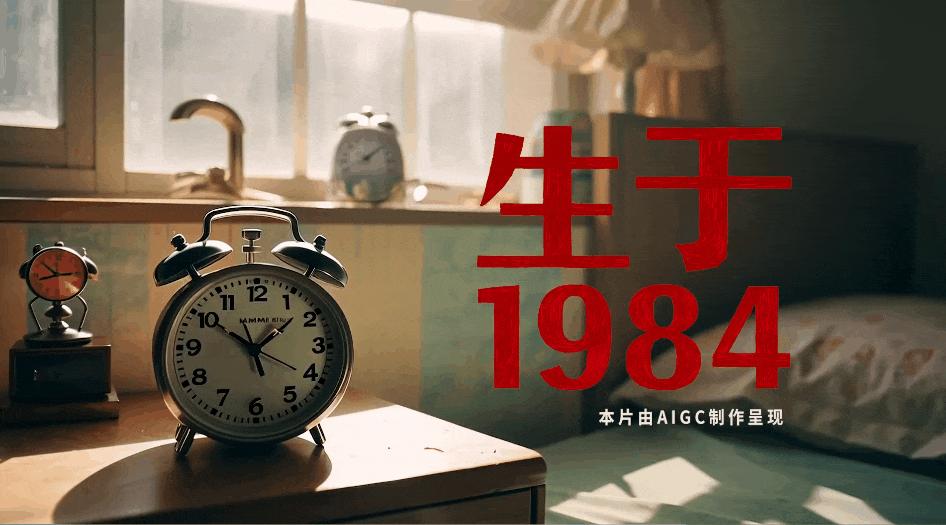 使用AIGC製作的聯想40週年品牌短片《生於1984》