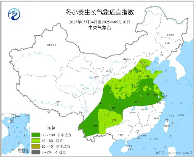 附图3 冬小麦生长气象适宜指数
