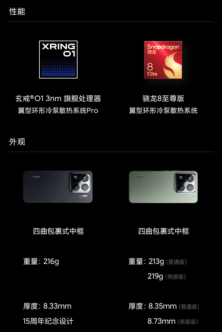 京东小米 15S Pro 16+512GB玄戒 O1 旗舰处理器5499 元直达链接