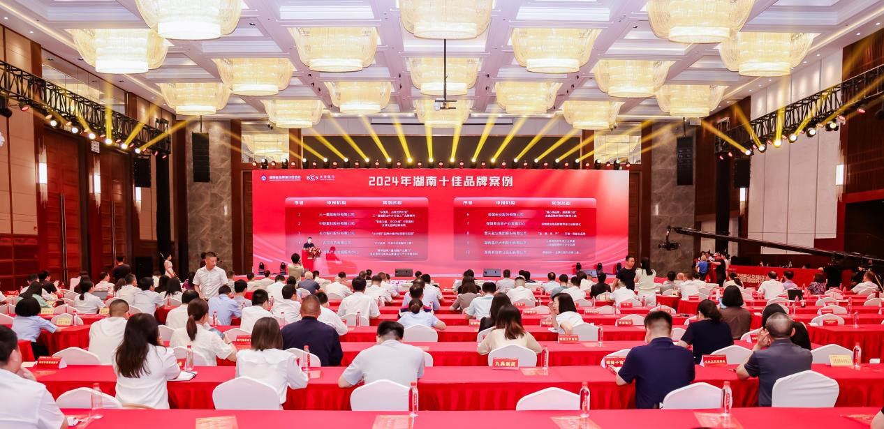 图为“湖南十佳品牌案例”奖发布