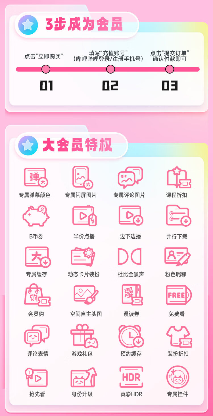 天猫哔哩哔哩 大会员年卡详情领平台券零点 80.8 元领 65 元券