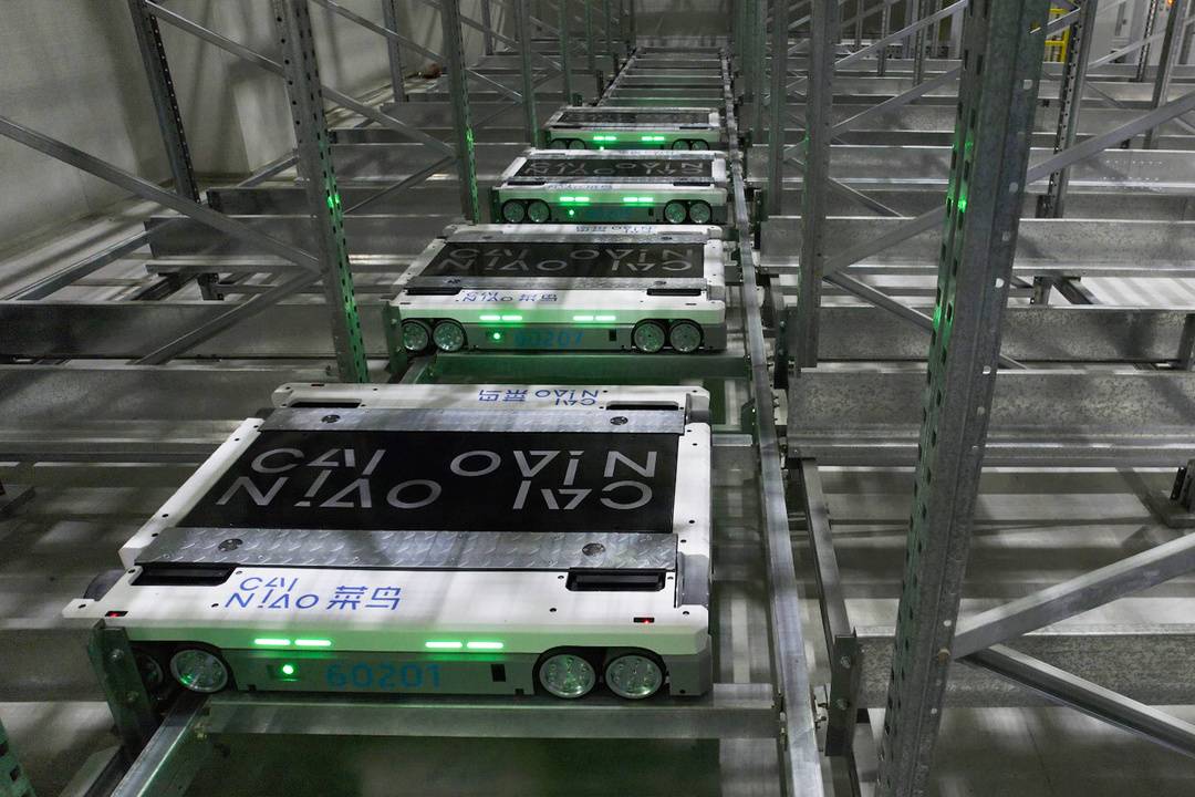 菜鳥研發的自動化倉儲系統已被廣泛使用。