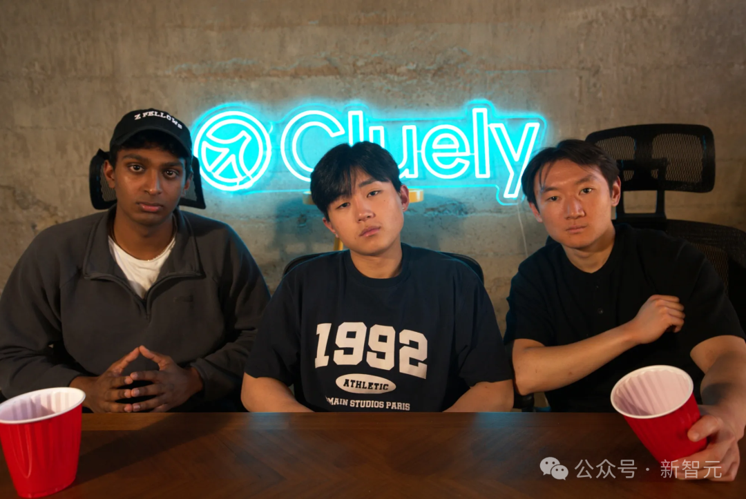 Cluely聯創Neel Shanmugam(左),Roy Lee(中), Alex Chen(右)