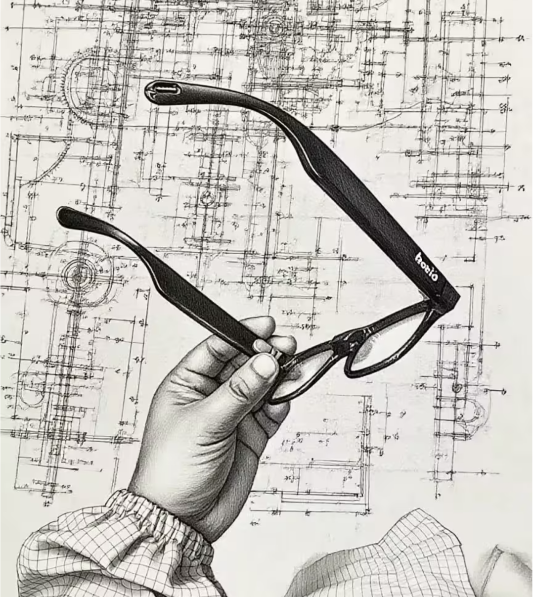 ▲ 图源:Rokid 官方公众号 | 全球首台量产版 Rokid Glasses(画面作特殊处理)