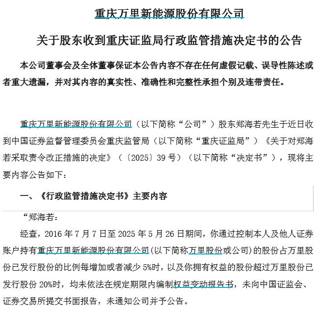 万里股份公告截图