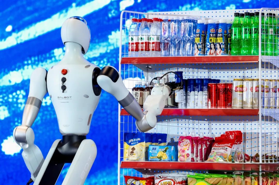 银河通用在智源大会现场展示抓取和交付