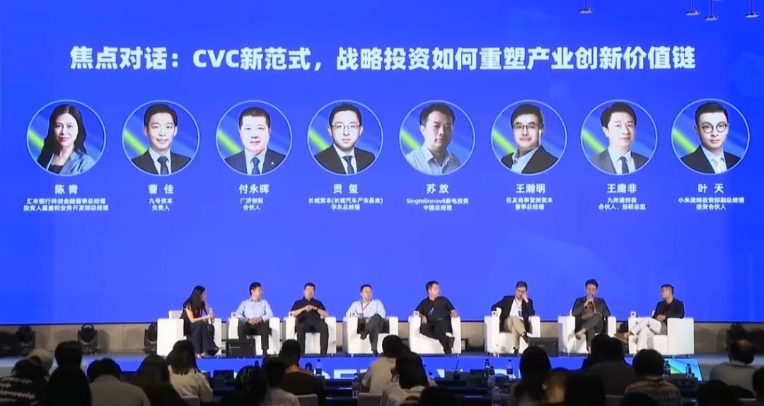 图为九州通创投投研总监王庸非博士在论坛现场;来源:创业邦