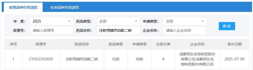 截图来源:CDE官网
