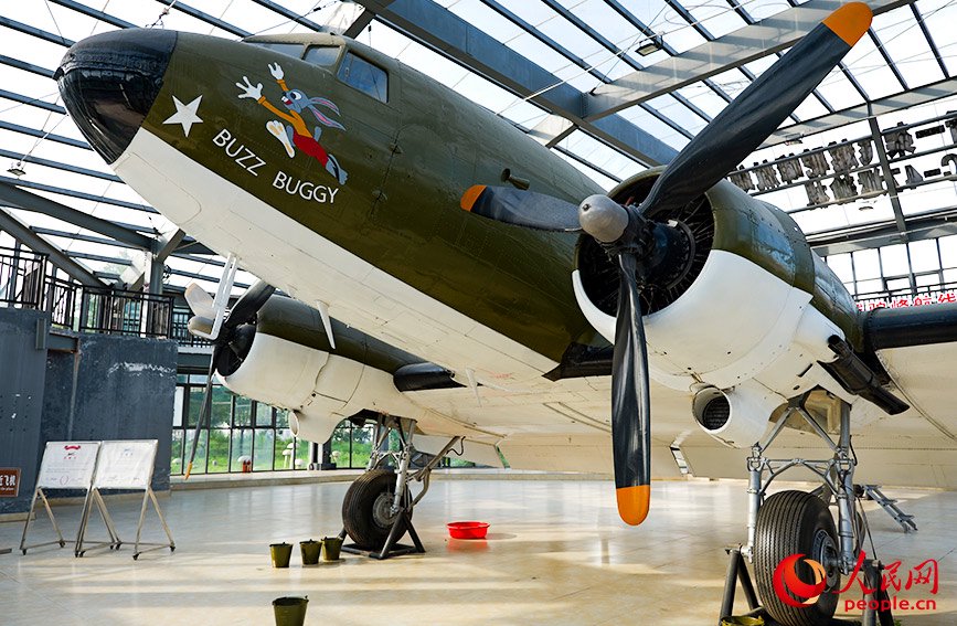 C-47運輸機。人民網 梁章暉攝