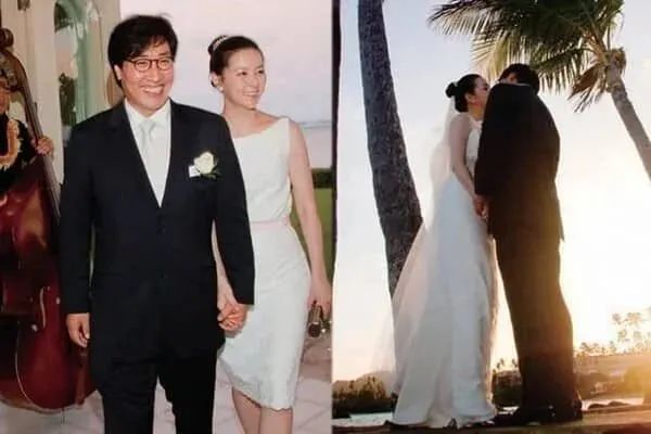 李英爱公布的两人婚礼照片