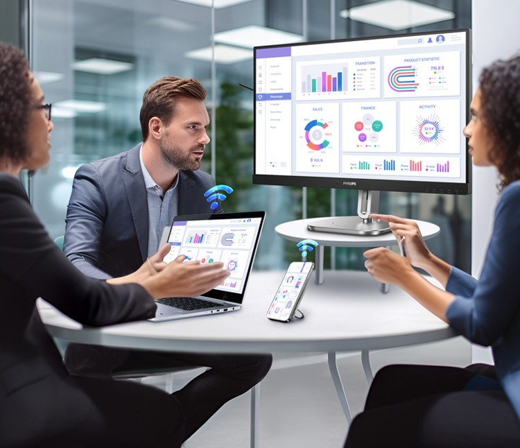 飞利浦无线投屏显示器27B2W5600:以无线智联,重塑办公连接新维度