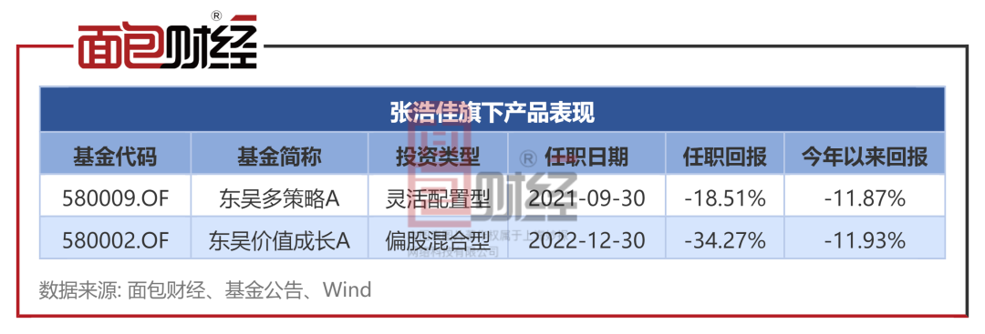 行情好也亏钱?东吴基金张浩佳在管产品年内跌幅均超10%