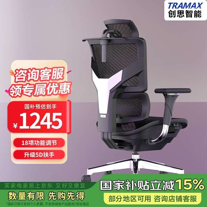 创思智能TRAMAX RX3人体工学椅京东促销