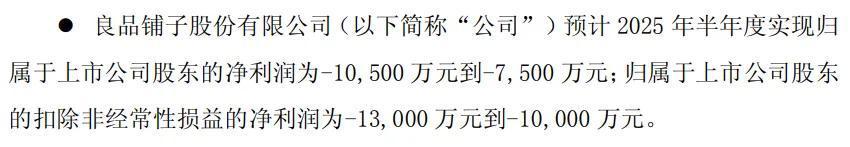 来源:良品铺子2025年半年度业绩预告