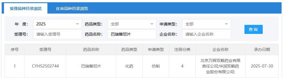 截图来源:CDE官网