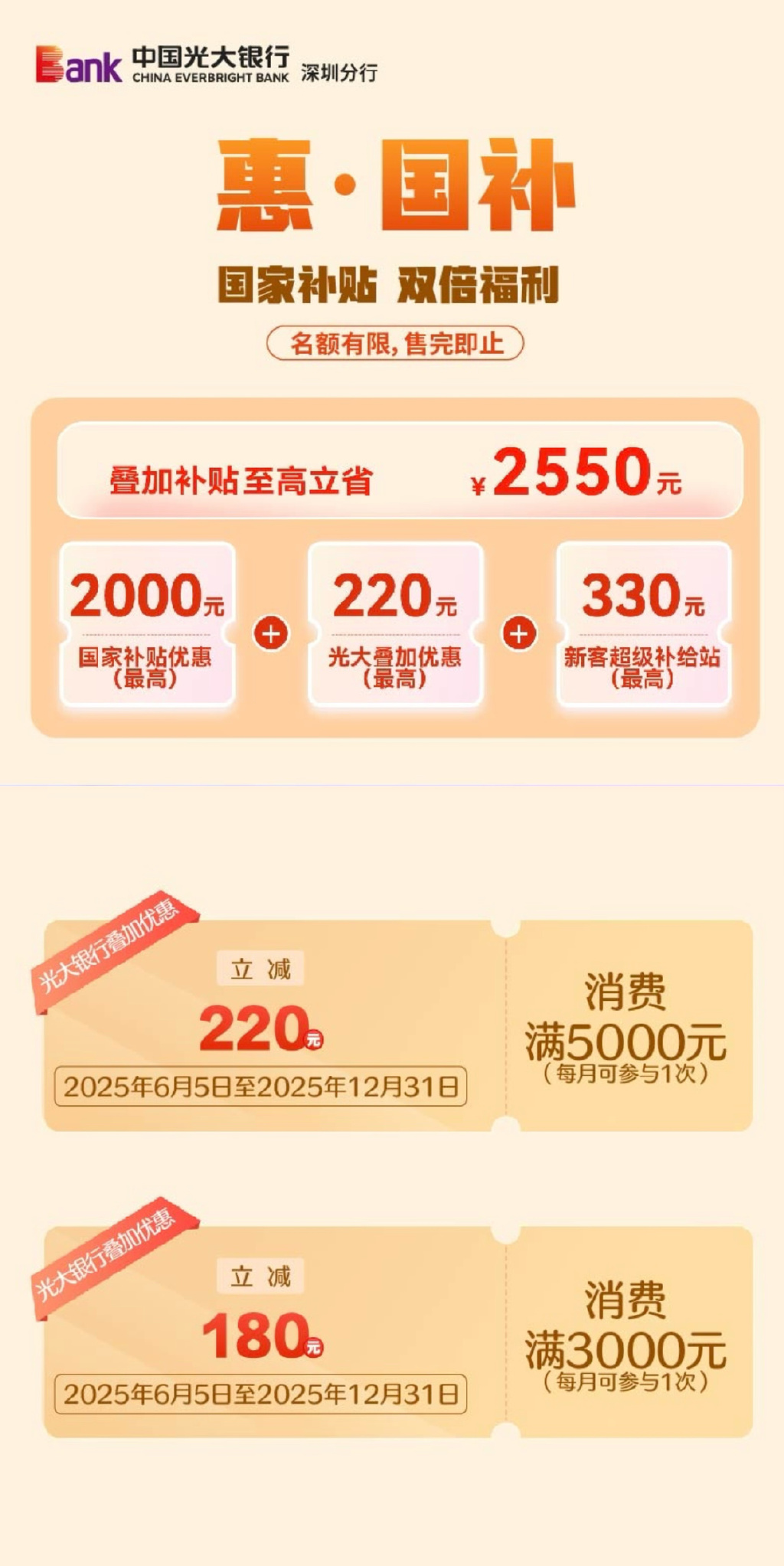 (以上全部活动仅限首卡在深圳的光大银行信用卡客户)