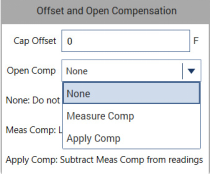图6. 偏置校准和打开补偿窗口