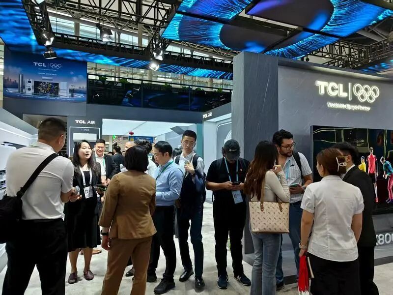 今年4月,TCL首次以奥林匹克全球合作伙伴身份亮相广交会。刘炜炜 摄