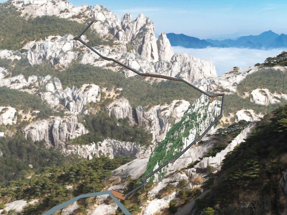 江西灵山景区扶梯效果图。来源:康力电梯公众号