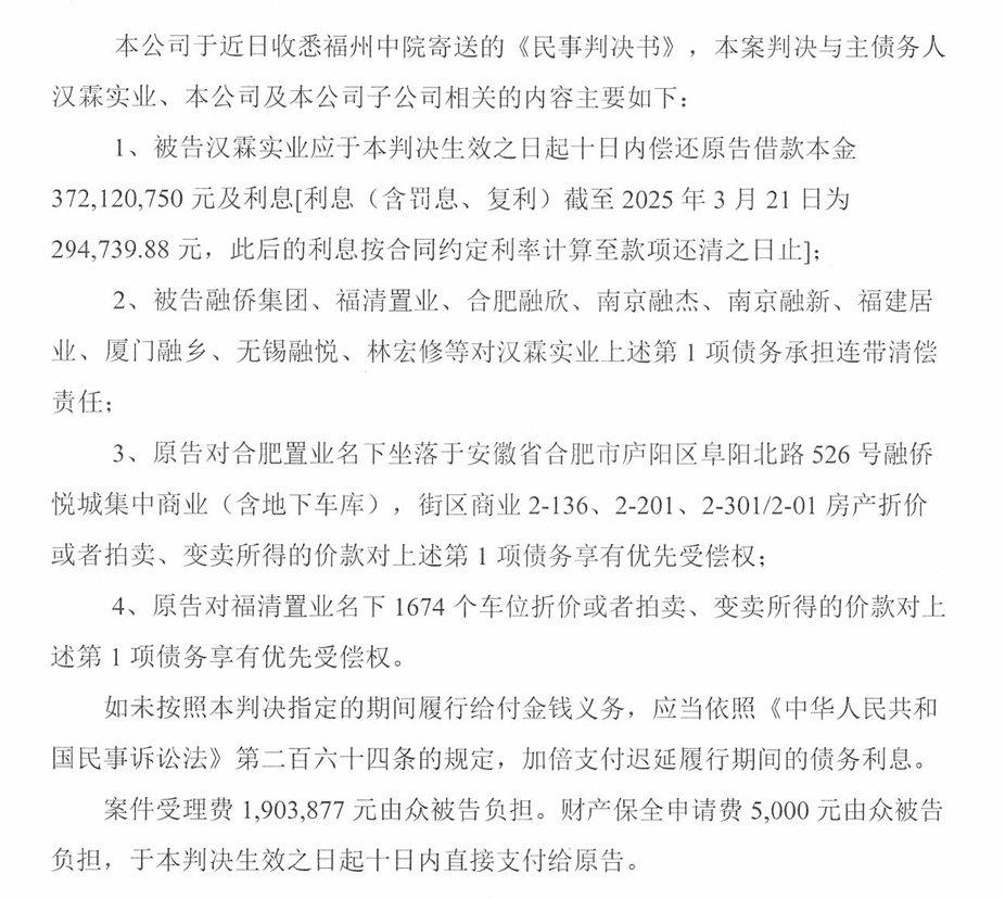 终审！交通银行福建分行获3.7亿债务清偿权