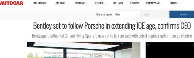 宾利重启纯燃油车型开发，放弃2035年全面电动化目标