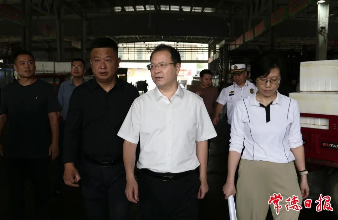在常德国际农产品交易中心督导市场保供工作