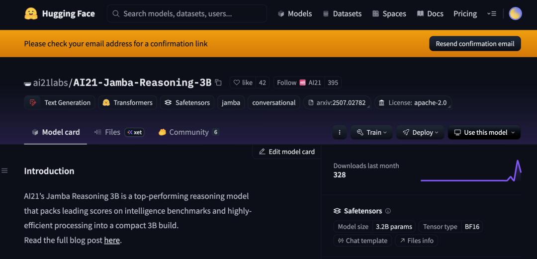 Jamba Reasoning 3B開源截圖