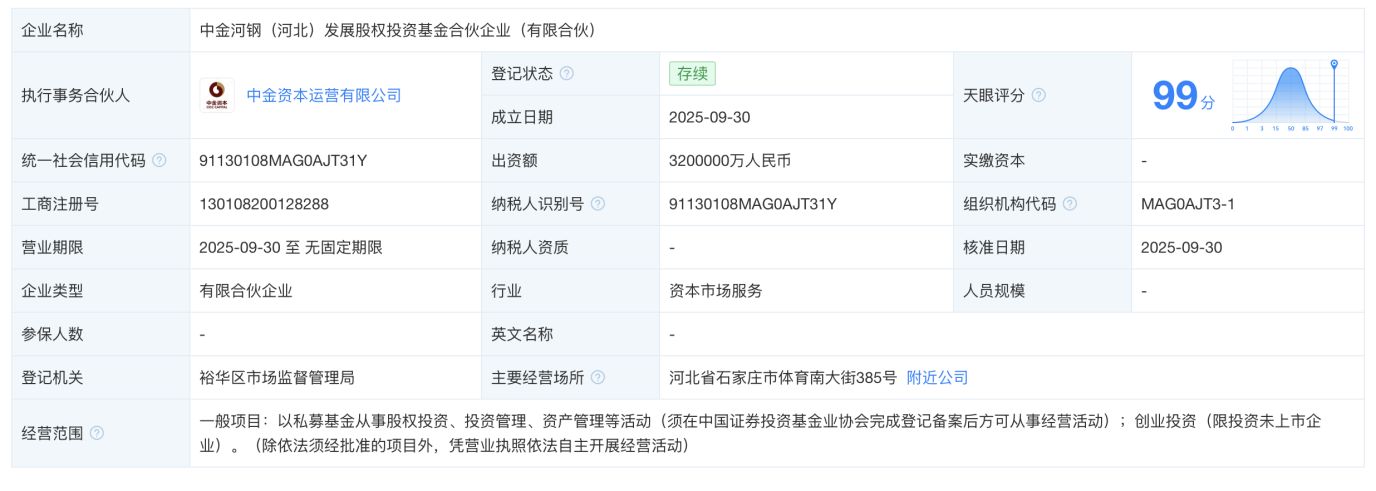 八字看创业运势:八字合婚www.jixiangqiming.vip：-320亿母基金落地河北！中金资本联手河钢集团设立新基金，80%资金投向产业子基金