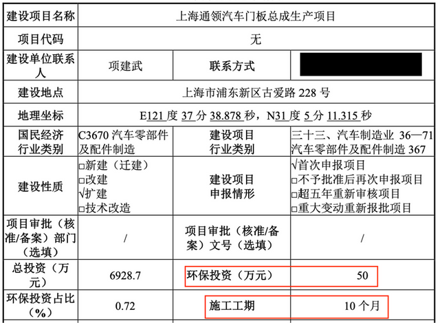 (图片截自门板总成环境影响报告表)