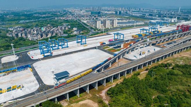 义乌（苏溪）国际枢纽港。义乌港 供图