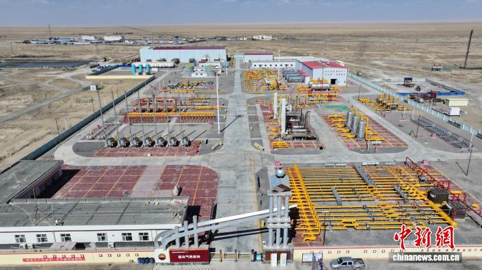 資料圖為2024年9月25日，航拍青海油田澀北氣田總站。馬銘言 攝