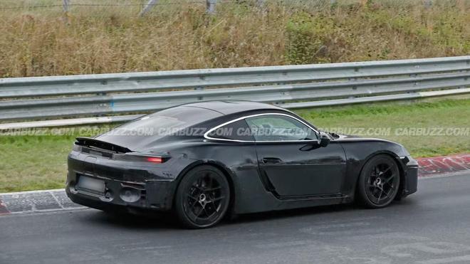 保时捷下一代电动 718 Cayman 原型车路测图曝光