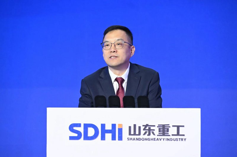 山东重工集团总经理王志坚发表主旨演讲(山东重工集团供图)