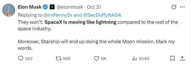 对SpaceX失去耐心，NASA拟重新开放登月竞标，马斯克发表公开反击