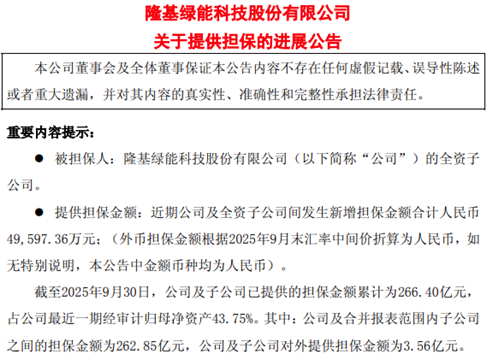 图片来源于:隆基绿能公司公告