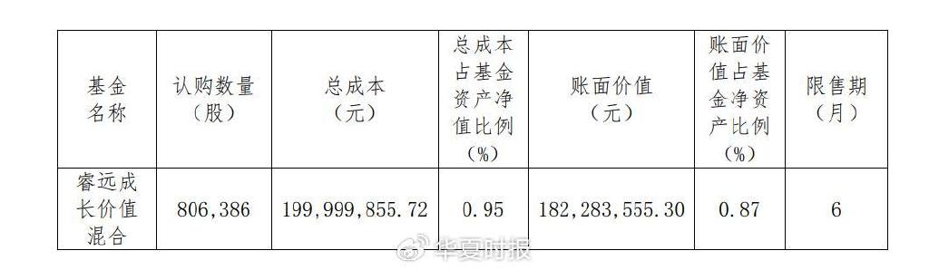 图为:睿远基金参与胜宏科技定增结果