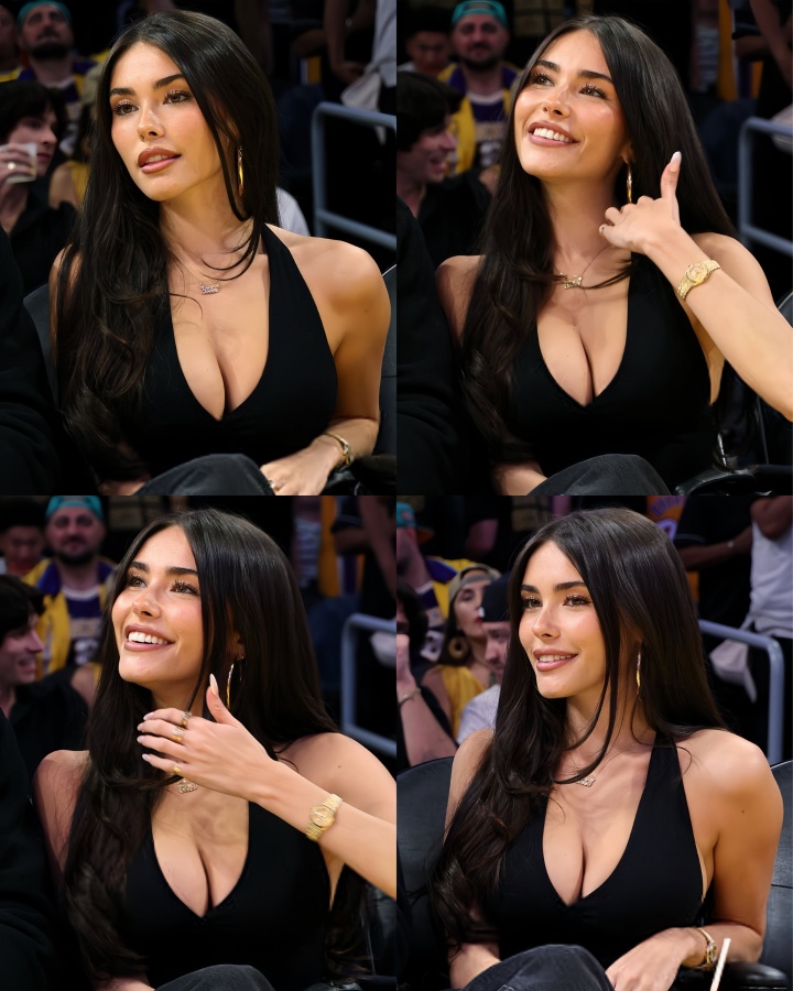 火辣性感！“啤酒妹”观战湖人曾约会格里芬+贝克汉姆大儿子