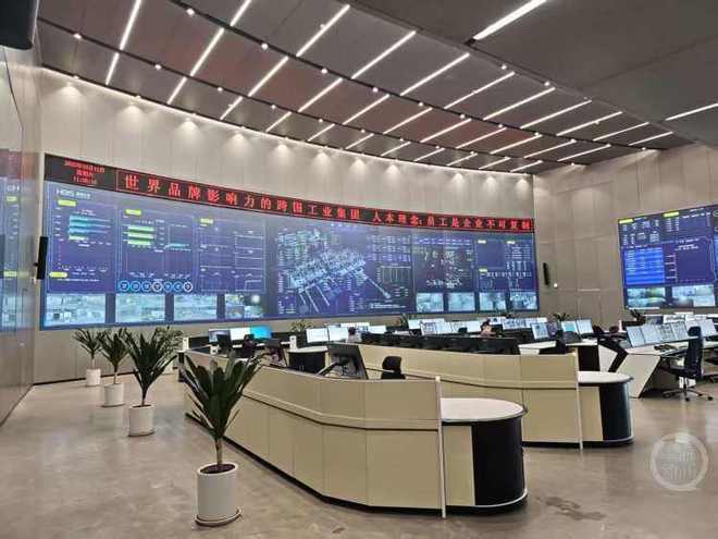 唐钢公司的生产调度指挥中心。上游新闻记者 崔涛 摄