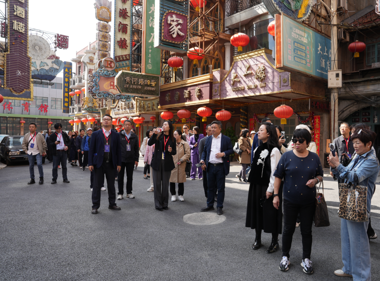 与会人士在上海市松江区考察调研