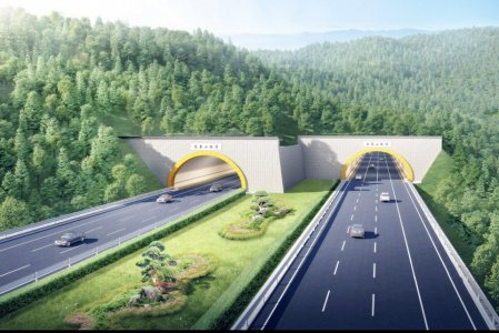 龙泉山隧道效果图。
