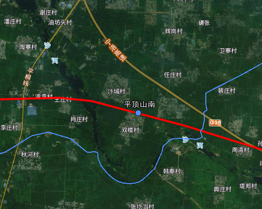 平顶山南站位置示意图▲