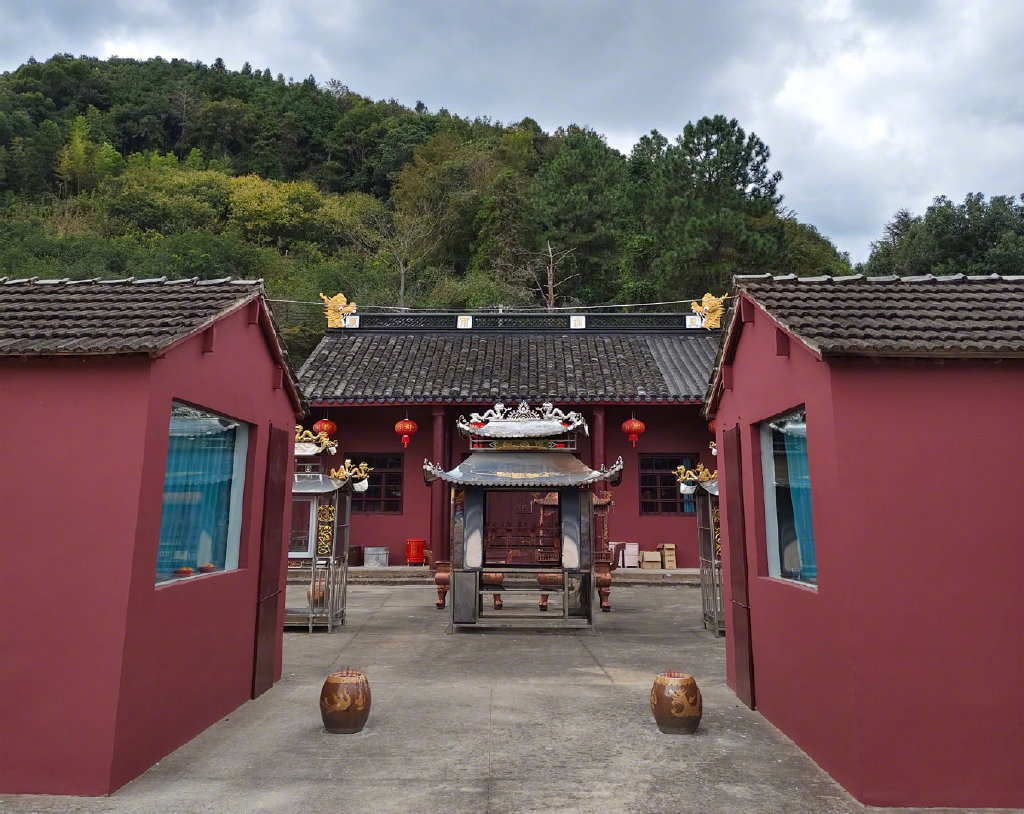 童村迁建后的宝庆庙（即裴君庙）。