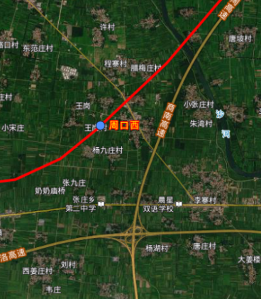 周口西站位置示意图▲