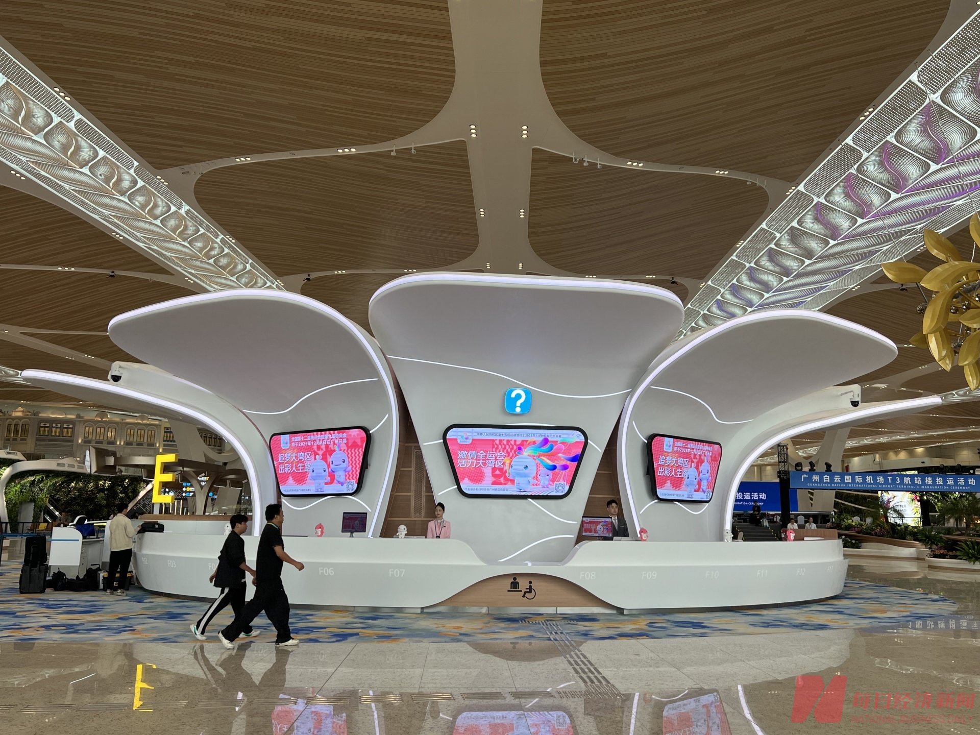 T3航站楼“花瓣”值机岛 图片来源：每经记者 吴泽鹏 摄