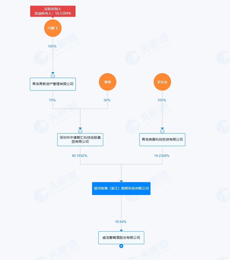 褪去国资成分的山东九合云投变身“星河息壤”。来源：天眼查APP