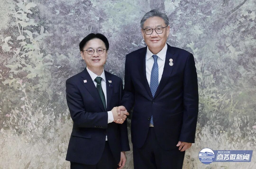 王文涛部长会见韩国产业通商部长官金正官