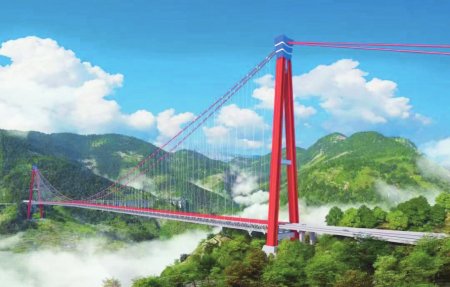 泸沽湖特大桥效果图。图据川观新闻